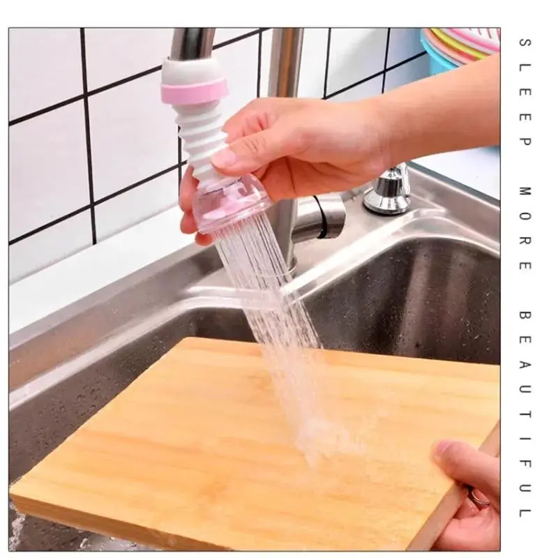 Kitchen Retractable Faucet Splash Proof Showerhead Tap Water Filter 360 ° Rotating Folding Faucet Extension Water-saving Device