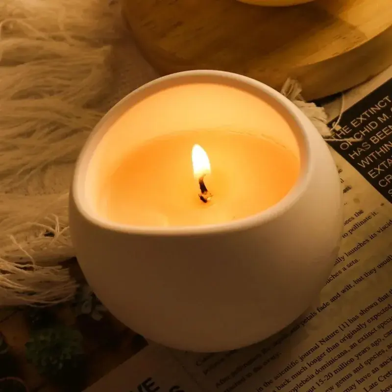 Nordic Style Plaster Candle Cup Silicone Mold DIY Aromatherapy Candle Jar Concrete Container Wax Cup Cement Flower Pot Mold