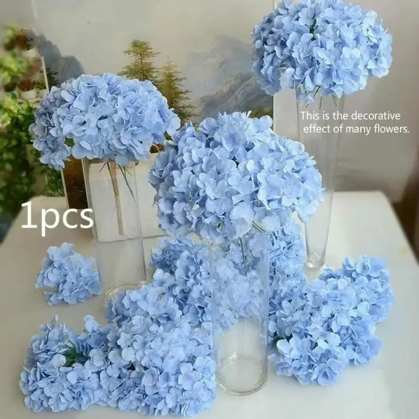 New DIY Artificial Flower Decoration Vase Flowers Colorful Decorative Flower Wedding Party Luxury Artificial Hydrangea Silk