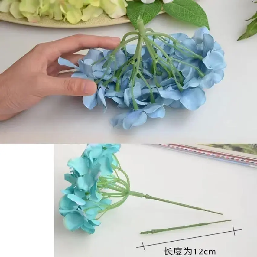 New DIY Artificial Flower Decoration Vase Flowers Colorful Decorative Flower Wedding Party Luxury Artificial Hydrangea Silk