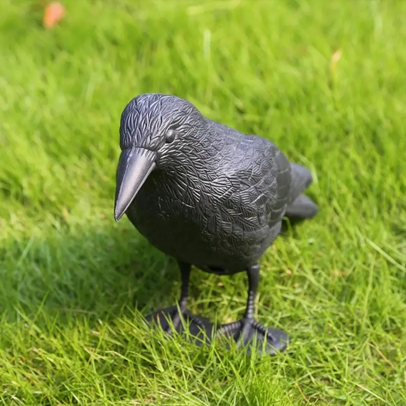 Hot Sale Creative Design Simulation Black Raven Bird Fuuny Halloween Party Decoration Terrifying Raven Prop Decor Supplies