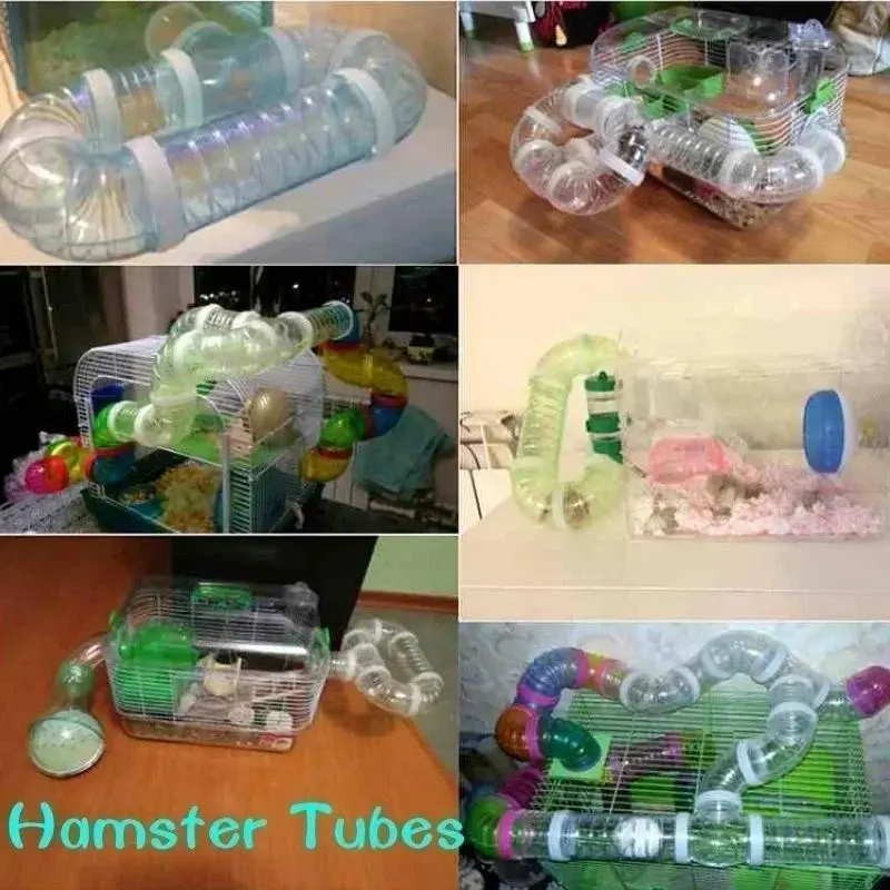 U-type Plastic Pipe Line Tubes Training Playing Connected External Tunnels Toys For Small Animals Hamster Cages Product Supplies