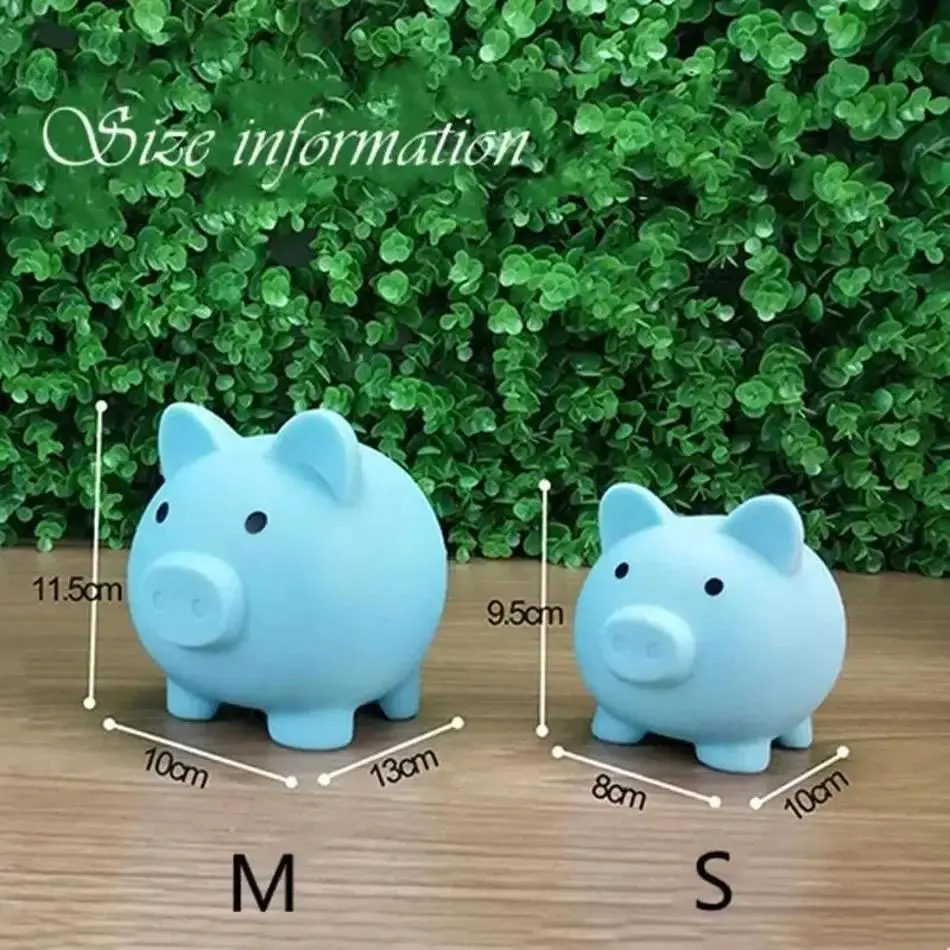 Lovely Cartoon Vinyl Piggy Bank Creative Children Birthday Gift Piggy Bank Cute Plastic Piggy Bank Solid Color Piggy Bank Gift