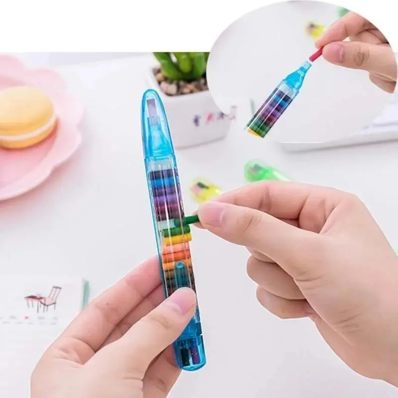 1Pcs 20-color Children's Drawing Pens Creative Stationery Crayons Baby Funny Education Paint Graffiti Pen Colores Profesionales