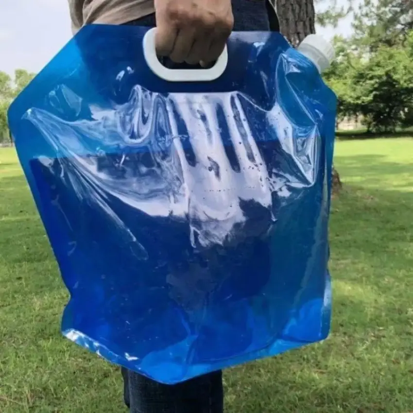 Outdoor Plastic Soft Water Storage Bucket Portable Folding Water Bag With Large Capacity Mountaineering Tourism Camp Kitchenware