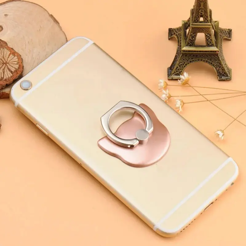 5 Pack Cat Shaped Phone Holder 360 Degree Metal Ring Holder Luxury Women Phone Holder Random Color