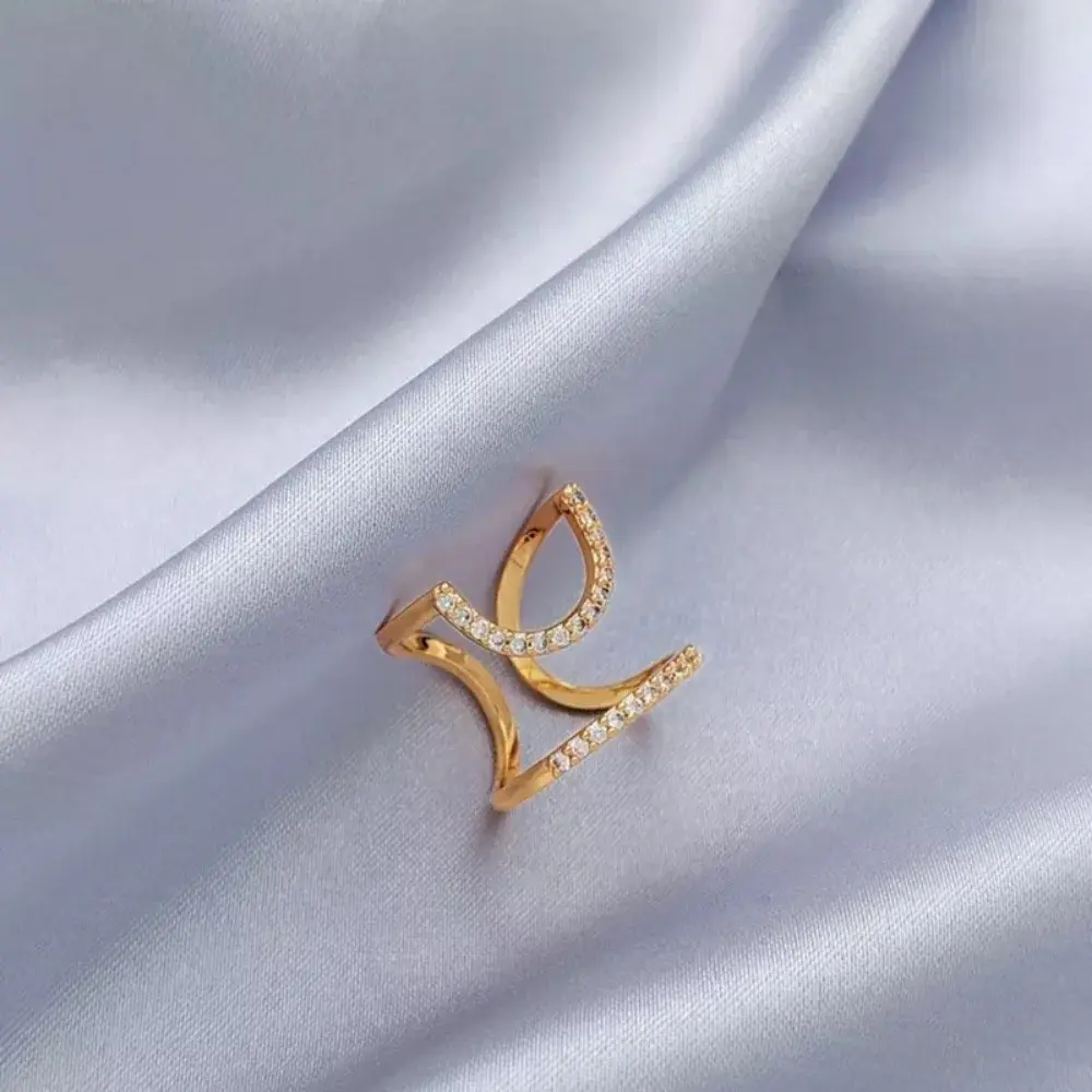 New Fashion Jewelry Metal Line Thin Nail Bling Rings For Women Girls Daily Fingertip Protective Cover Gold / Silver