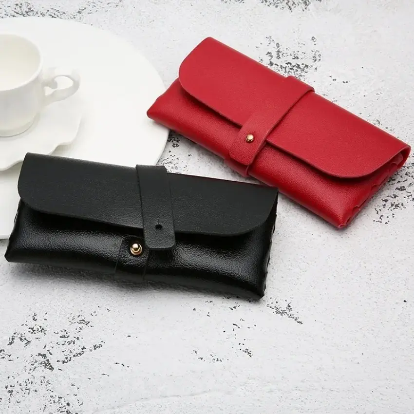 1Pcs Eyeglasses Case Sunglasses Box Glasses Case Women Leather Soft Glasses Bag Fashion Portable Sunglasses Box Bag Accessories