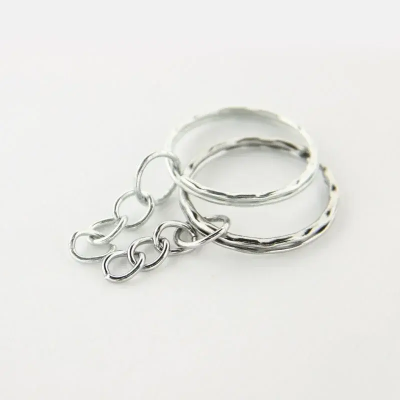 Link Rings DIY Key Chains Keyring 20Pcs Key rings Keychain with Split Ring Metal Blank Keyfob Key Pendant Charms Holder