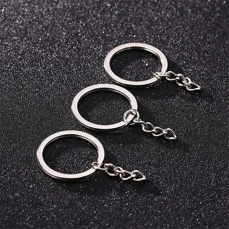 Link Rings DIY Key Chains Keyring 20Pcs Key rings Keychain with Split Ring Metal Blank Keyfob Key Pendant Charms Holder