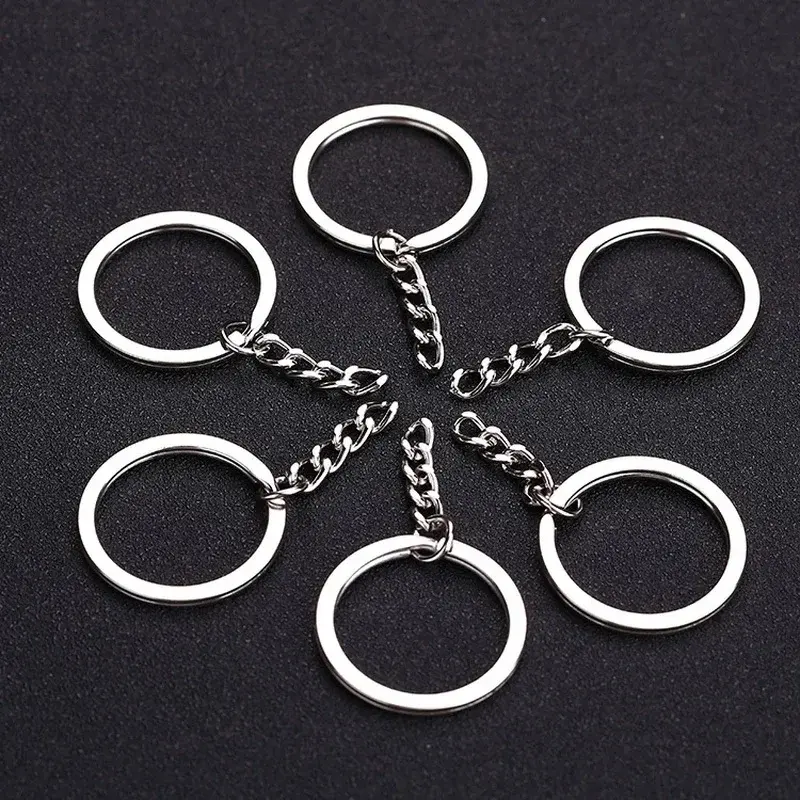 Link Rings DIY Key Chains Keyring 20Pcs Key rings Keychain with Split Ring Metal Blank Keyfob Key Pendant Charms Holder