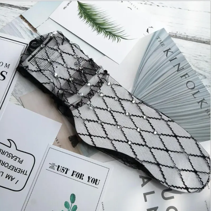 Fashion Pearl Lace Stockings Women Transparent Thin Female Chiffon Stockings Sexy Summer New Ladies Versatile Stockings