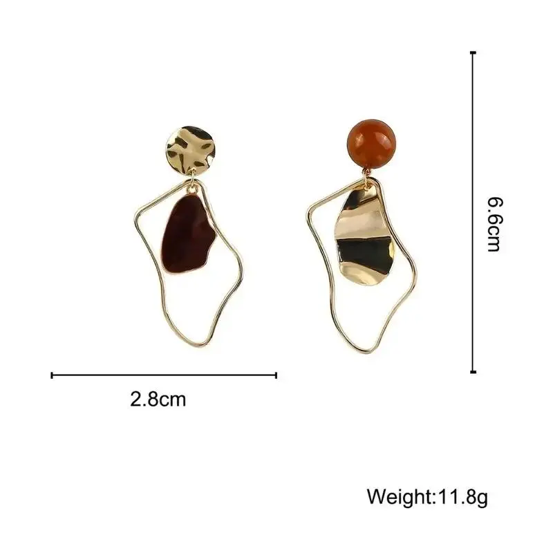Women Metal Irregular Drop Earrings Geometric Statement Earrings Fashion Jewelry Wedding Accessories Suitable Lady Decor Earings