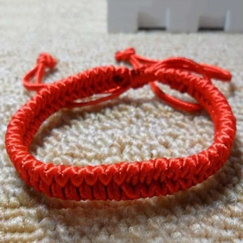 4Pcs Chinese Lucky Red String Bracelet Good Fortune Success Protection Personal Woven Bracelet Pretty Suit Give Kinsfolk Gifts