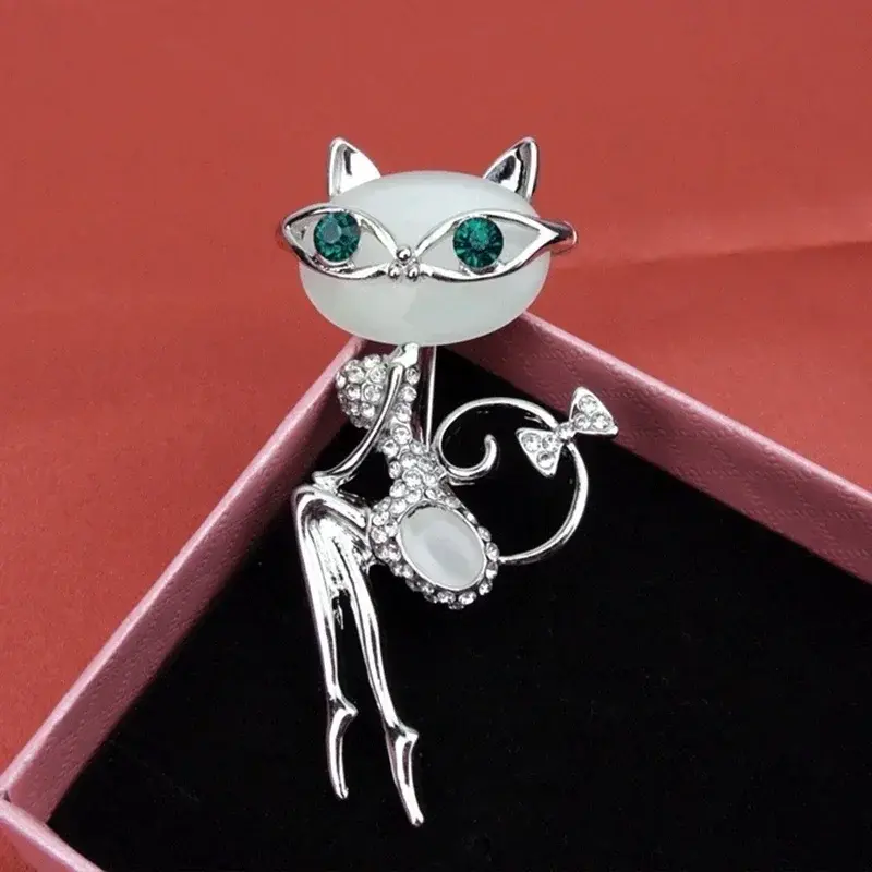 Fashionable Cartoon Glasses Persian Cat Cute Brooch Original Design Brooch Creative Cat Brooch Women Dress Accessory Decorative