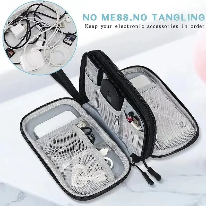 Storage Bag Custom Pouch Digital Accessories Electronic Organizer Case Travel Cable Cable Organizer Bag Waterproof Camping