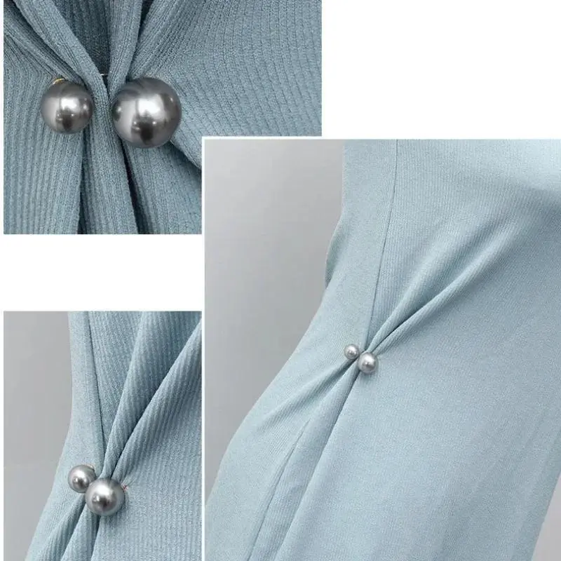 3Pcs/Set Double Pearl Brooch Pins Anti-fade Exquisite Elegant Brooches For Women Sweater Cardigan Clip Coat Summer Dress Jewelry