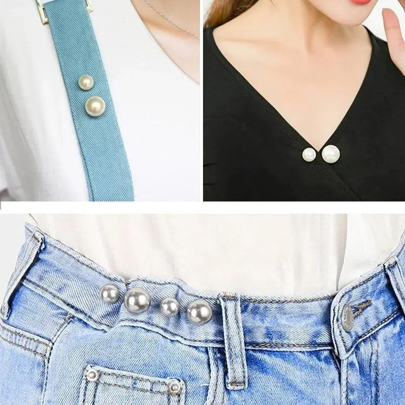 3Pcs/Set Double Pearl Brooch Pins Anti-fade Exquisite Elegant Brooches For Women Sweater Cardigan Clip Coat Summer Dress Jewelry