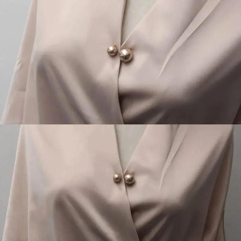 3Pcs/Set Double Pearl Brooch Pins Anti-fade Exquisite Elegant Brooches For Women Sweater Cardigan Clip Coat Summer Dress Jewelry