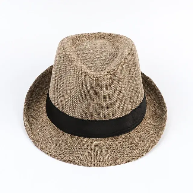 New Concise Design Men's Handsome Hats Gentleman Cotton Linen Pure Hat Imitation Linen Sun Visor Hat Fashion Accessories
