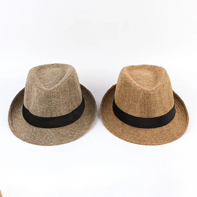 New Concise Design Men's Handsome Hats Gentleman Cotton Linen Pure Hat Imitation Linen Sun Visor Hat Fashion Accessories