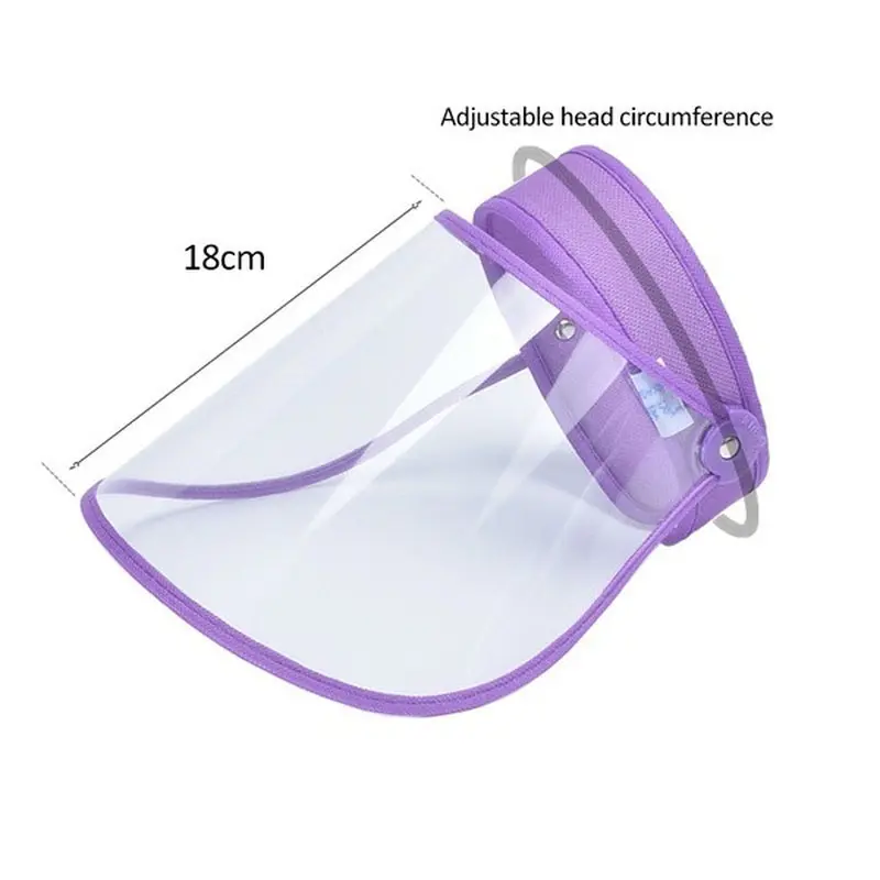 Men's And Women's Anti-virus Transparent Face Mask Protective Cap Anti-droplet Saliva Hair Ring Empty Top Hat