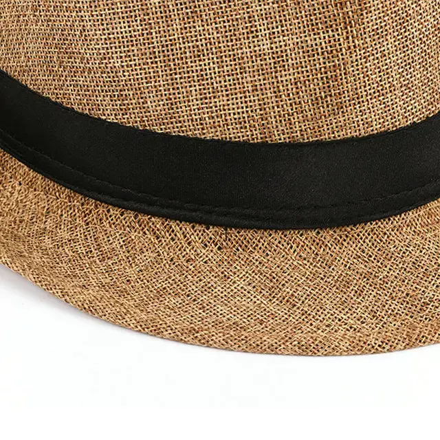 New Concise Design Men's Handsome Hats Gentleman Cotton Linen Pure Hat Imitation Linen Sun Visor Hat Fashion Accessories