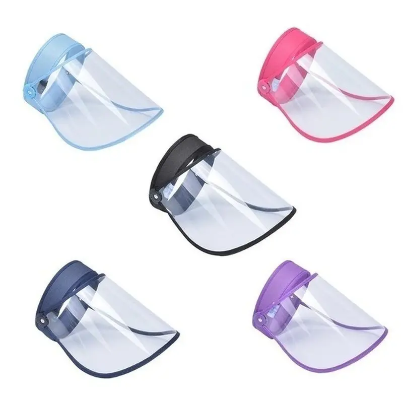 Men's And Women's Anti-virus Transparent Face Mask Protective Cap Anti-droplet Saliva Hair Ring Empty Top Hat