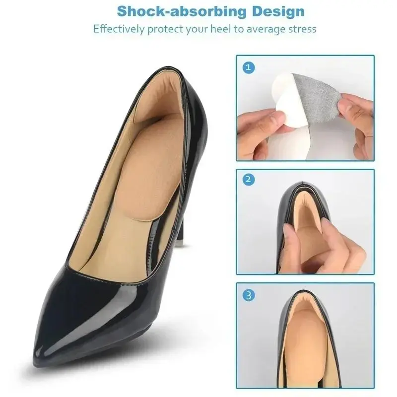 Heel Patch Foam 2 in 1 Heel Pad Anti Wear Patch Improves Shoe Slip Adjusts Shoe Size insole Height Increase insole lady Insoles