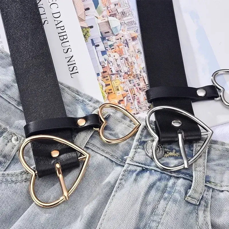 Simple Fashion PU Leather Belt Square Pin Buckle Belts High Quality Dress Jeans Strap Waistband Adjustable Belts Accessories