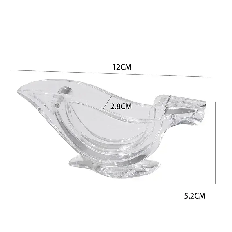 Kitchen Convenience Simple Manual Fruit Juicer Portable Juice Making Tool Plastic Transparent Bird Shape Lemon Juicer Household