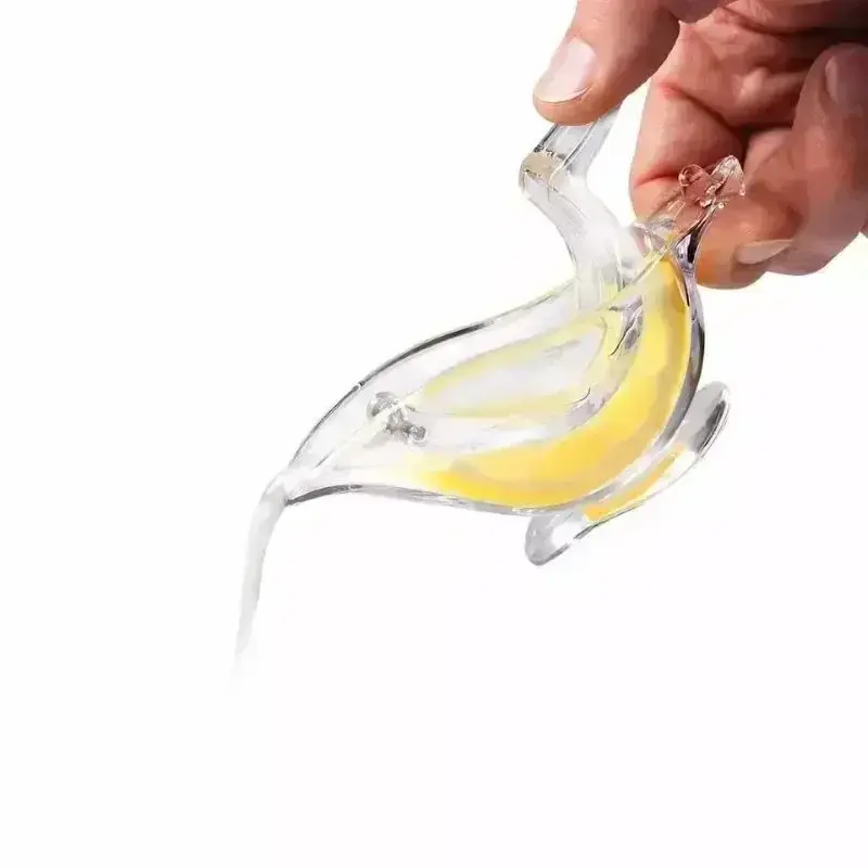 Kitchen Convenience Simple Manual Fruit Juicer Portable Juice Making Tool Plastic Transparent Bird Shape Lemon Juicer Household