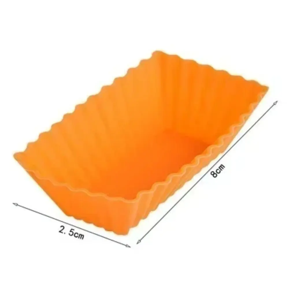 10 PCS Random Color Chocolate Cake Mold Rectangular Silicone Soap Mold Creative Design Diy Household Kitchen Baking Supplies