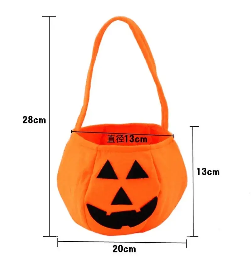 Children's Halloween Candy Bag Party Supplies Fashion Bag Holiday Smile Pumpkin Bag Kids Gifts Household Festival Party Bag