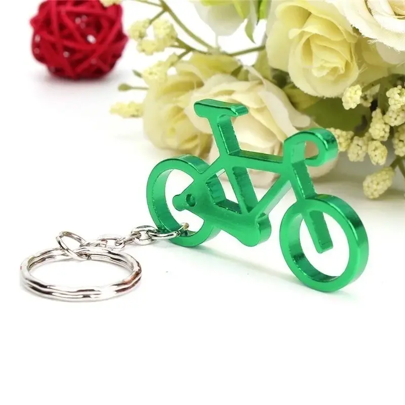 New 4pcs/lot Outdoor EDC Multi Bike Keychain Key Ring Bottle Wine Beer Opener Tool Muilti Colors Beer Opener Kitchen Accessories