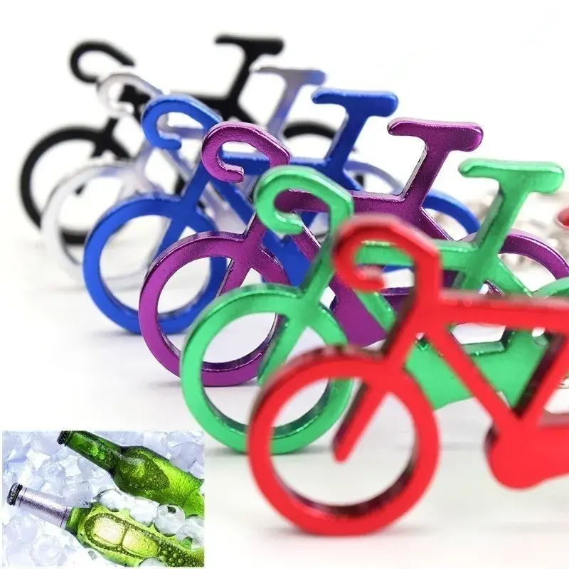 New 4pcs/lot Outdoor EDC Multi Bike Keychain Key Ring Bottle Wine Beer Opener Tool Muilti Colors Beer Opener Kitchen Accessories