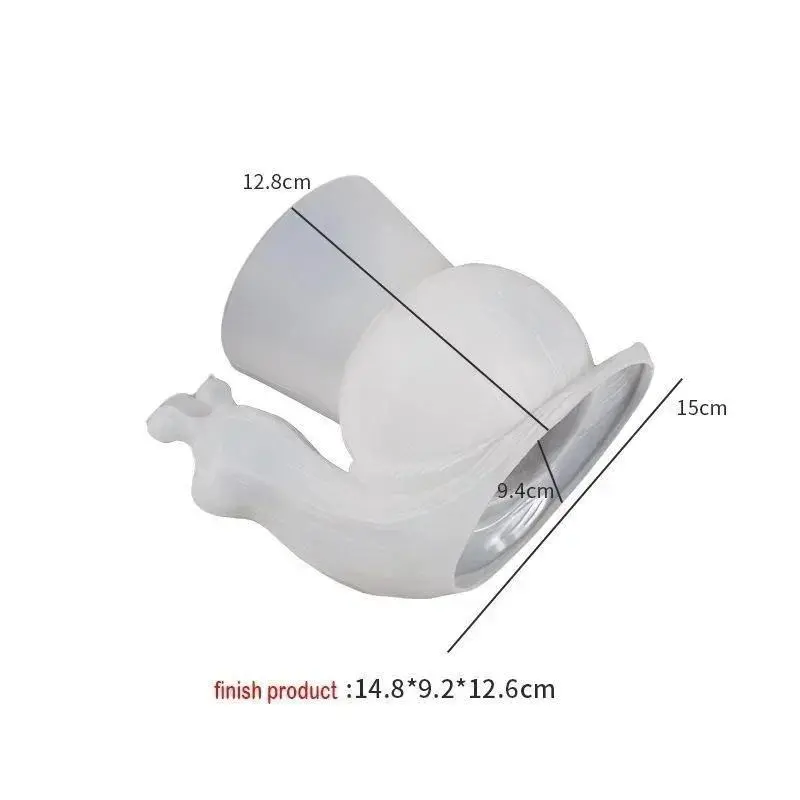 New Cute Handmade Snail Shape Molds Creative Crystal Glue Silicone Mold Flower Potted Desktop Storage Box DIY Resin Plaster Mold