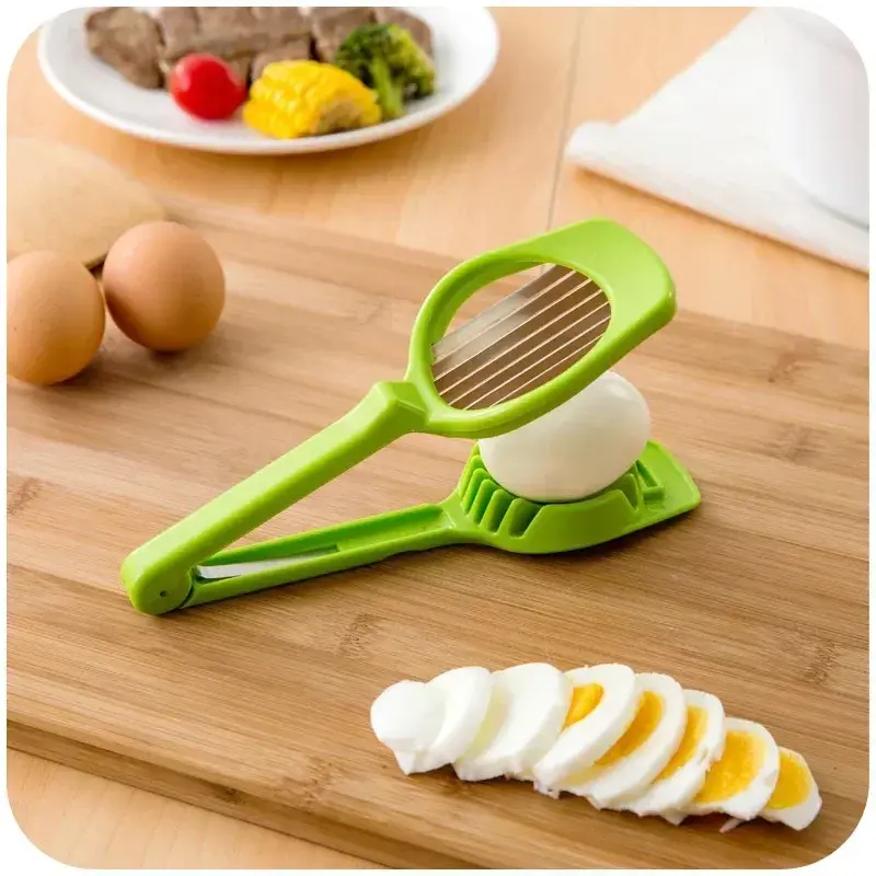 Household Kitchen Eggs Cutter Stainless Steel Boiled Eggs Slicer Multifunctional Eggs Splitter Kitchen Creative Accessory Gadget