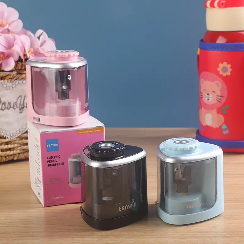 Electric Sharpener Desktop Automatic Pencil Sharpener Touch Switch Pencil Sharpener 6-8mm Color Pencil Study Stationery Supplies