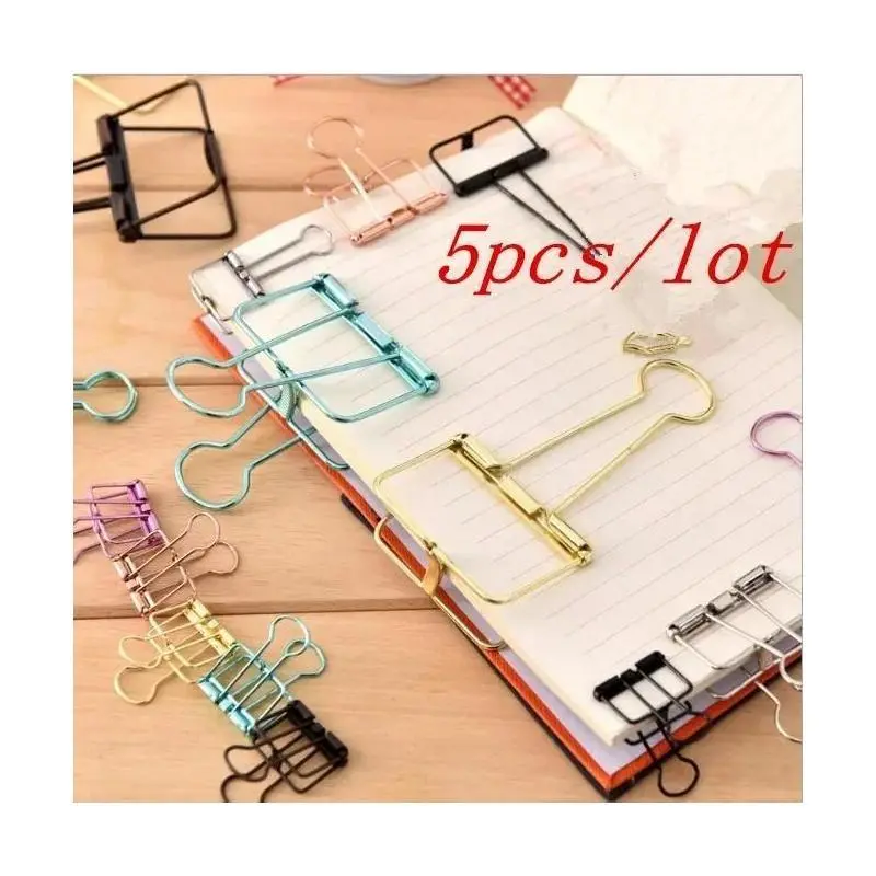 1Pcs Binder Clips Paper Clip Office School Supplies Binding Supplies Files Bag Documents Bag Clips Metal Clips Home Bag Clips