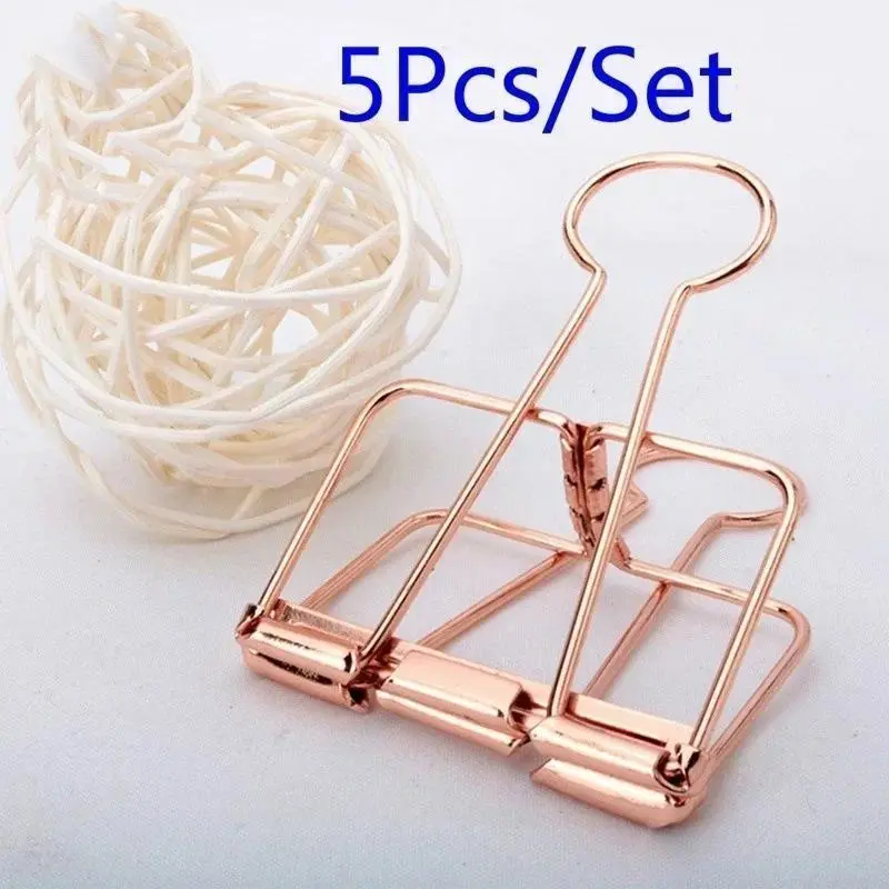 1Pcs Binder Clips Paper Clip Office School Supplies Binding Supplies Files Bag Documents Bag Clips Metal Clips Home Bag Clips