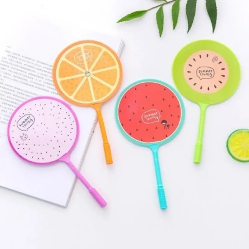 New 1Pcs Unique Ball Pen New Cartoon Cat Fan Shape Ballpoint Pen Student Learning School Supplies Color Random Handheld Fans