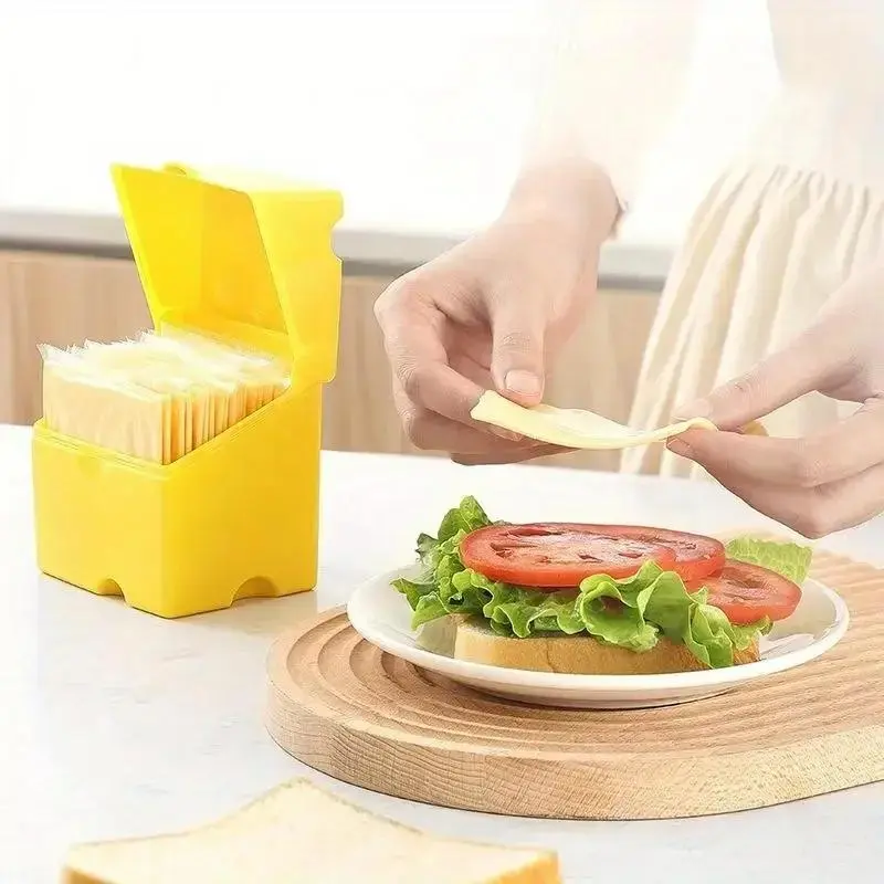Kitchen Fresh-keeping Flip Cheese Box Refrigerator Fresh-keeping BoxFood Snack Packaging Cheese Storage Box Home Kitchen Tool