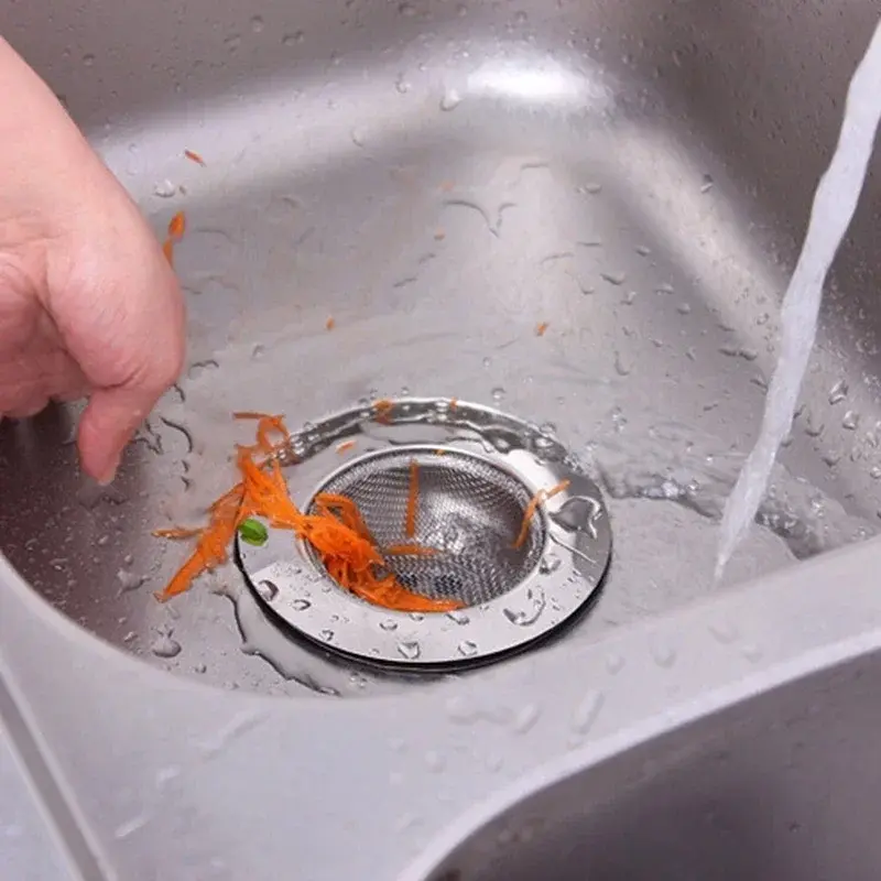 5 Pack Stainless Steel Sink Strainer Home Kitchen Bathroom Shower Sink Drain Cover Sink Filter Drain Wire Hair Filter