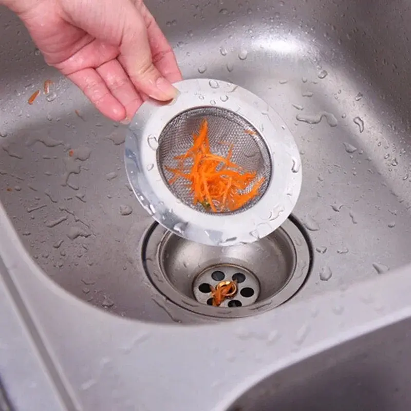 5 Pack Stainless Steel Sink Strainer Home Kitchen Bathroom Shower Sink Drain Cover Sink Filter Drain Wire Hair Filter