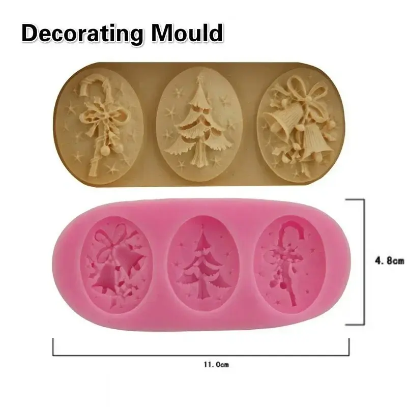 New Christmas Tree Shape Silicone Fondant Cake Mold Soap Chocolate Candy Decorating Moulds Fashion Baking Accessorie Supplies