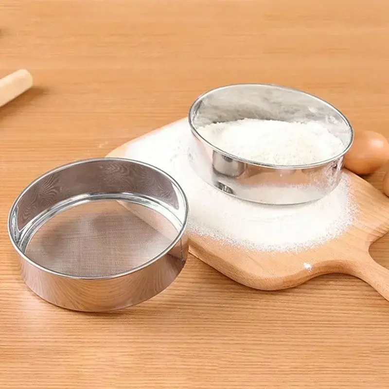 Kitchen Useful Small Tools Multifunctional Manual Flour Mesh Powder Stainless Steel Flour Sieve Practical Durable Accessories