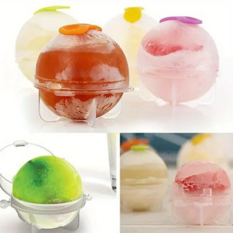New 4pcs/set Multiple Color Ball Ice Molds Suitable Home Bar Round Ball Ice Cube Molds Creative Diy Mould Home Kitchen Accessory