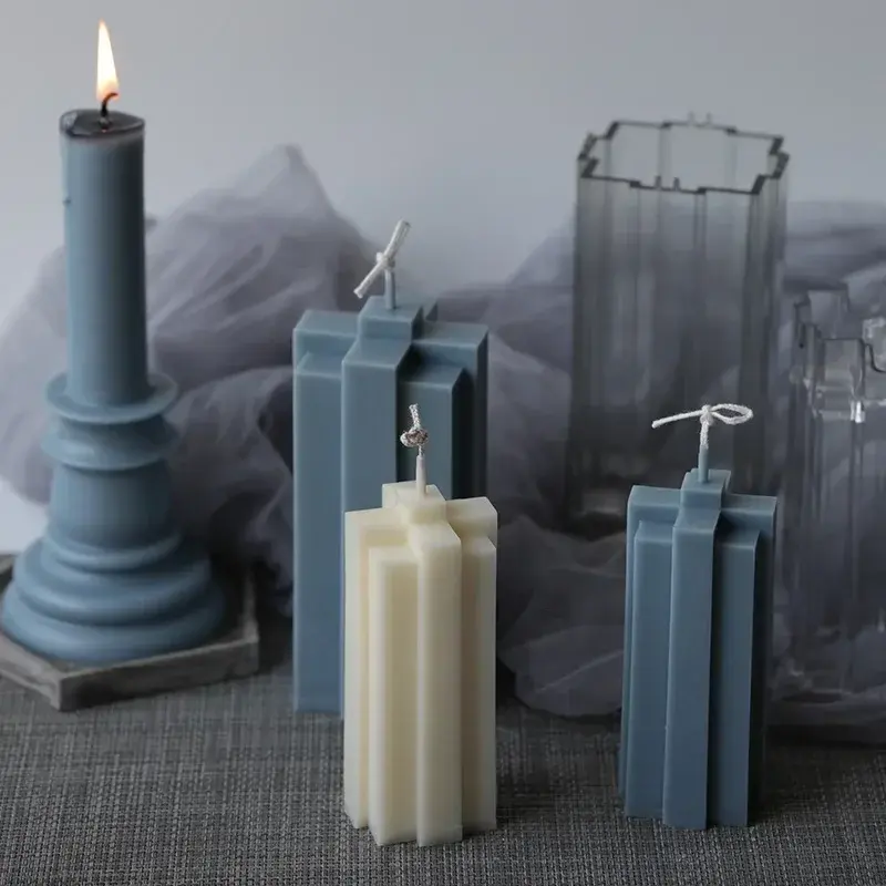 Handmade Creative Candle Mold Decor Home Soft Wax Creative Restaurant Candle Hand DIY Acrylic Mold Accessory Kitchen Supplies