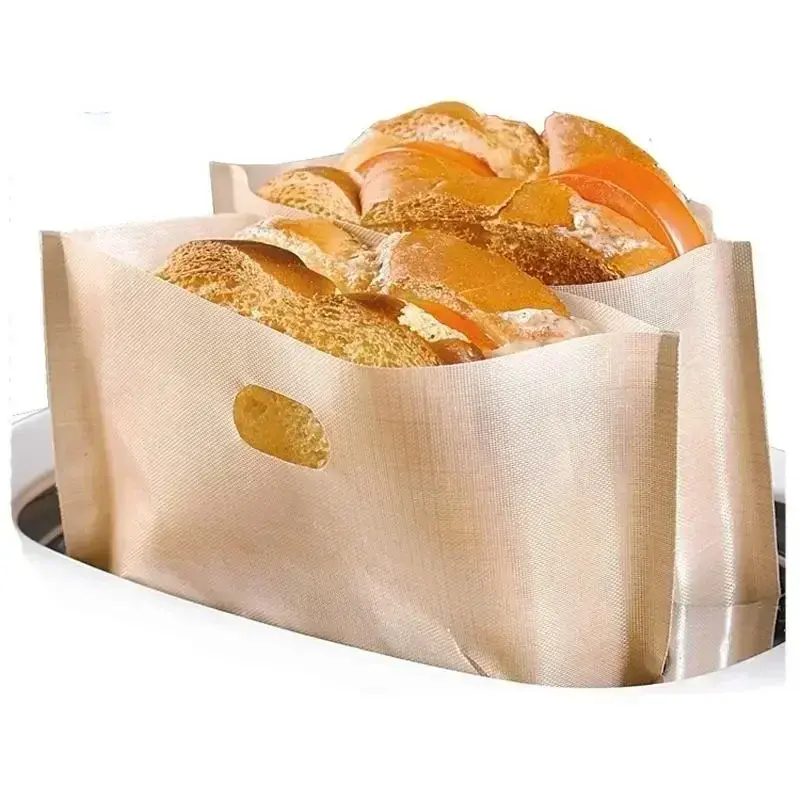 New 1Pcs Kitchen Supplies Reusable Heat-Resistant Toaster Sandwich Fries Heating Bags Cooking Non-stick Microwave Bag Non Stick